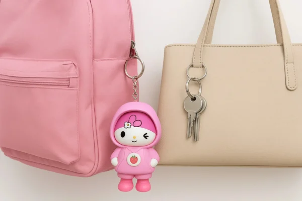 Pack of 2 Cute Cartoon Projection Face Change Key Chain Keyring for Bags, Car, Bike & Home Key Chain