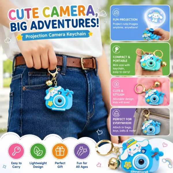 camera keychain. Pack of 2 Projection Camera Keychain