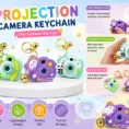 Pack of 2 Projection Camera Keychain