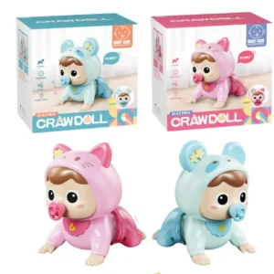 Electric Crawling Baby Doll Toy with Music & Lights