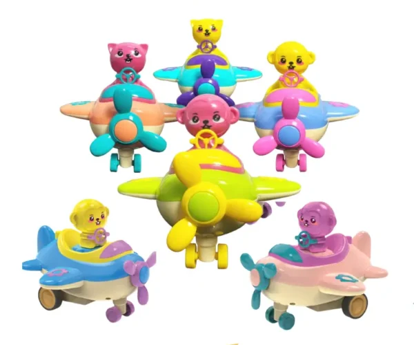 Innovitoy Press & Go Pet Jet Go Airplane Toy for Kids