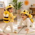 Baby Head Protector Backpack with Head Safety Hat Combo for Toddlers 6-18 Months
