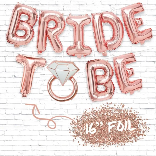 Bride To Be Balloon Decoration Kit – Rose Gold Foil Letter & Latex Balloons for Bachelorette Party Bride To Be Balloon Decoration Kit – Rose Gold Foil Letter & Latex Balloons for Bachelorette Party