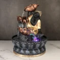 Buddha Tabletop Waterfall Fountain Meditation Relaxing Indoor Decoration, Zen Fountain for Home, Office, Bedroom Decoration