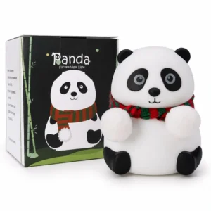 Cute Panda Silicone Night Light – Rechargeable Multicolor Touch Lamp for Kids