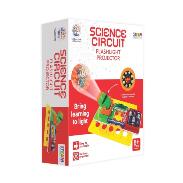 DIY Science Circuit Flashlight Projector Kit for Kids – STEM Electronic Building Set