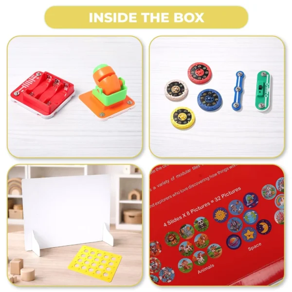 DIY Science Circuit Flashlight Projector Kit for Kids – STEM Electronic Building Set