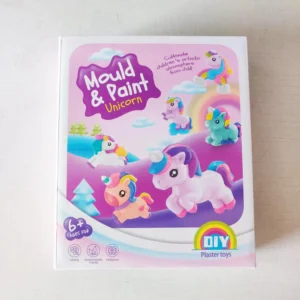 DIY Unicorn Mould & Paint Kit for Kids 6+ – Plaster Craft Set with 6 Moulds, Paints & Brushes