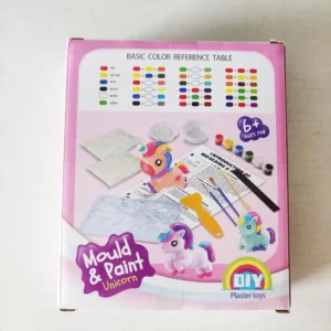 DIY Unicorn Mould & Paint Kit for Kids 6+ – Plaster Craft Set with 6 Moulds, Paints & Brushes
