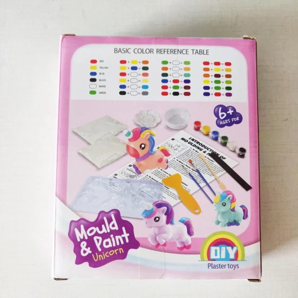 DIY Unicorn Mould & Paint Kit for Kids 6+ – Plaster Craft Set with 6 Moulds, Paints & Brushes. DIY Unicorn Mould & Paint Kit for Kids 6+ – Plaster Craft Set with 6 Moulds, Paints & Brushes