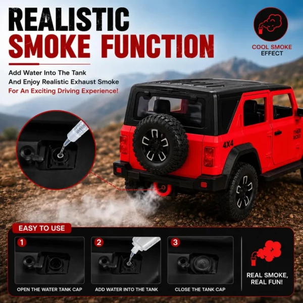 Die-Cast Metal Thar RC Car (Red)