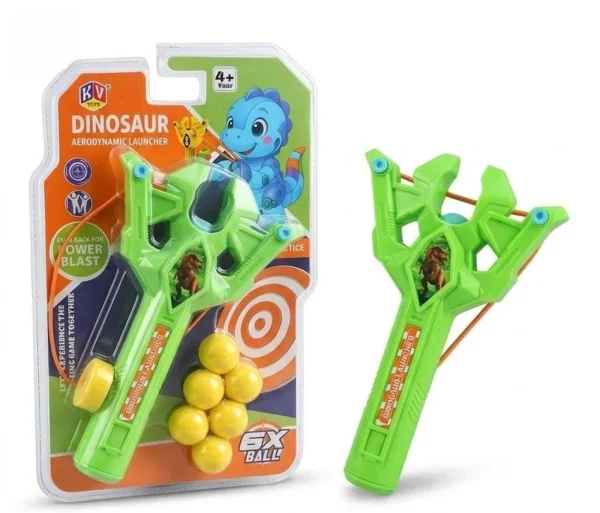 Dinosaur Ball Launcher Toy for Kids 4+ – Slingshot-Style Launcher with 6 Soft Foam Balls Dinosaur Ball Launcher Toy for Kids 4+ – Slingshot-Style Launcher with 6 Soft Foam Balls