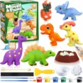 DIY Dinosaur Mould & Paint Kit for Kids 5+ – 7 Plaster Figurine Moulds with Paints & Tools