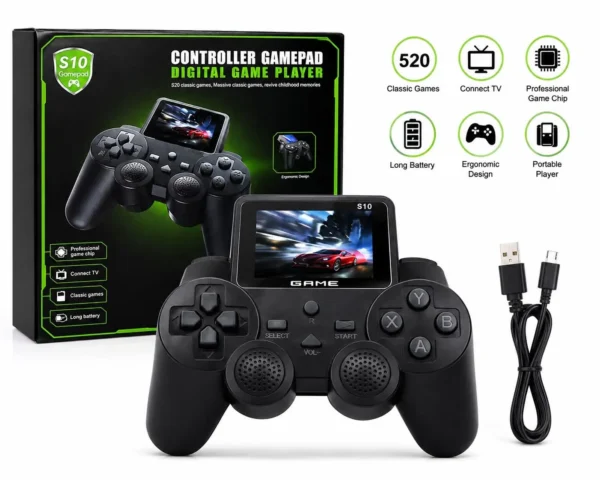 Handheld Gaming Console for Kids 6+ – Portable Mini Gamepad with 520 Built-in Games