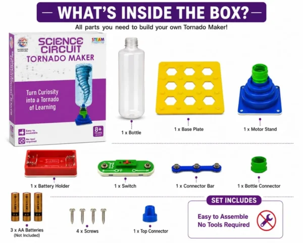 IY Tornado .Maker Science Kit for Kids 8+ – STEM Water Vortex Experiment Kit IY Tornado Maker Science Kit for Kids 8+ – STEM Water Vortex Experiment Kit