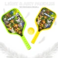 Jungle Pickleball Kit, Animals Theme, 2 Player Game, 2 Paddles with 1 Ball, Family and Friends Outdoor Game