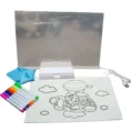 LED Acrylic Writing & Drawing Board – Reusable Dry Erase Message Board with Stand