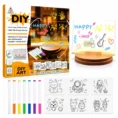 LED Acrylic Writing & Drawing Board – Reusable Dry Erase Message Board with Stand