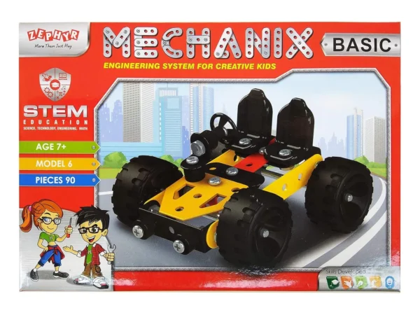 MECHANIX Basic Metal Construction Kit – 90-Piece STEM Building Set for Kids 7+ MECHANIX Basic Metal Construction Kit – 90-Piece STEM Building Set for Kids 7+