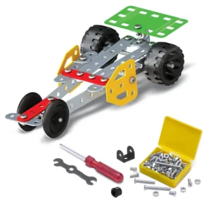 Mechanix Robotix-0 Motorized STEM Construction Kit – Metal Building Set with Motors & Gears for Kids 8+