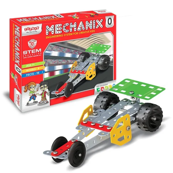 Mechanix Robotix-0 Motorized STEM Construction Kit – Metal Building Set with Motors & Gears for Kids 8+ Mechanix Robotix-0 Motorized STEM Construction Kit – Metal Building Set with Motors & Gears for Kids 8+