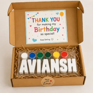 Personalized Big Letter Name Mould with Colors | Custom Birthday Return Gift for Kids