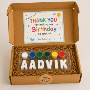 Personalized Small Letter Name Mould with Colors | Custom Birthday Return Gift for Kids