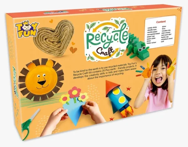 Recycle Craft Kit for Kids 5+ – 20+ DIY Eco-Friendly Art & Craft Projects