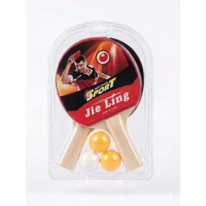 Wooden Table Tennis Racket Set – Multicolour Ping Pong Bats for Beginners
