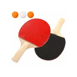 Wooden Table Tennis Racket Set – Multicolour Ping Pong Bats for Beginners